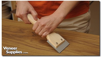 Veneer Scraper in Use