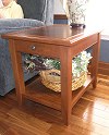 Walnut Burl End Table
